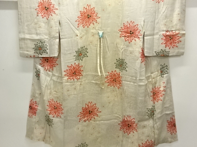 アンティーク　花模様長襦袢